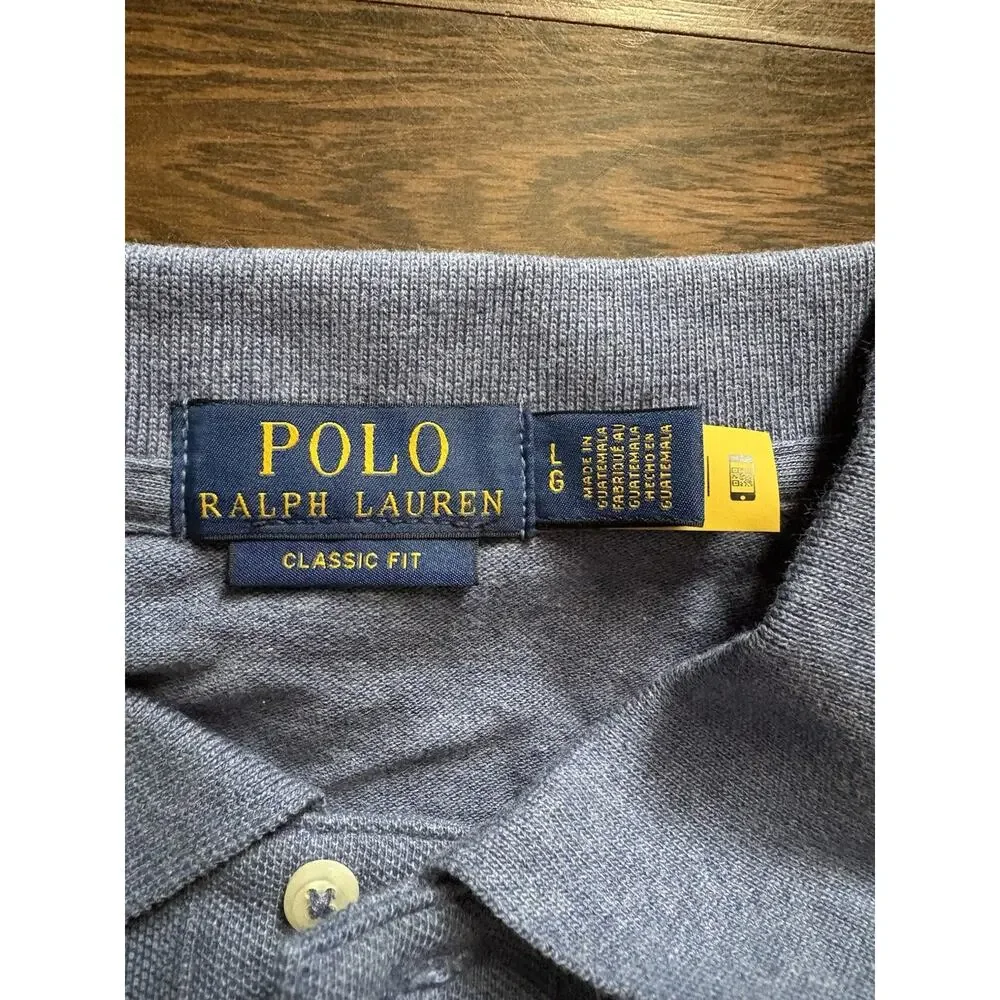 Polo Ralph Lauren Classic Fit Blue Polo Shirt L Brand New